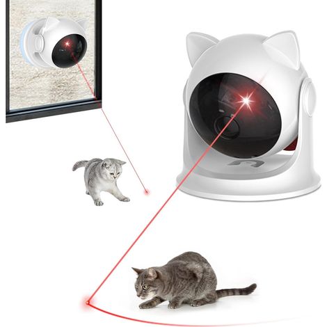 Jouet Automatique pour Chat Chiens Animaux Intérieur, Auto Jouet interactif pour Chat Jouet Chasseur de Chats avec USB C Rechargeable et Portées Ajustables (1/5)