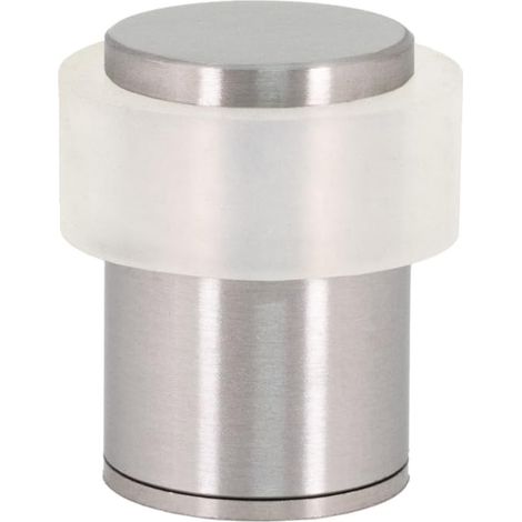 Butée de porte en acier inoxydable 24 x 35 mm Base filetée vissée Finition mate Avec vis + cheville de fixation Modèle I-199/24X35-BCBAM (1/4)