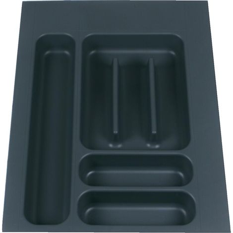 Range-couverts Ponza - pour tiroirs largeur 400 mm - ajustable en dimension - finition anthracite - ELLETIPI (1/5)