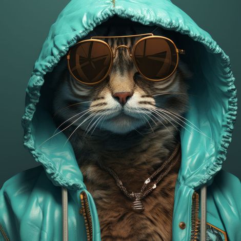 Tableau sur verre Chat urbain 30x30 cm - Impression sur Verre - Image HD  imprimée sur Verre - Tableau mural décoratif en verre - Finition Brillante - Fabriqué en France (1/5)