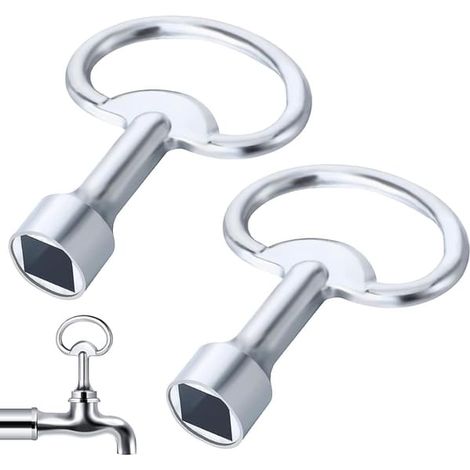Clé carrée, clé à douille universelle, clé triangulaire métallique pour robinet d'eau 8 mm (1/3)