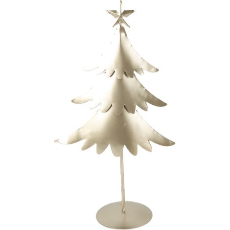 TrendLine Deko Tannenbaum Metall 20,5 x 10,5 x 39 cm champagner