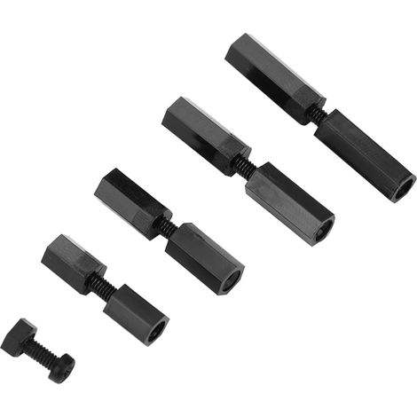 180 vis à tête cylindrique en nylon noir M2 (1/4)