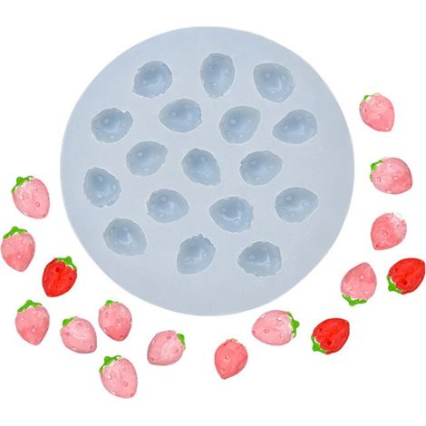 Strumento da forno in silicone a forma di fragola, con 17 scomparti