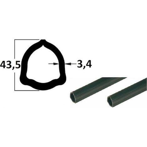 Tuyau de 1 m, profil triangulaire 43,5 x 3,4, P5 27288 (1/2)