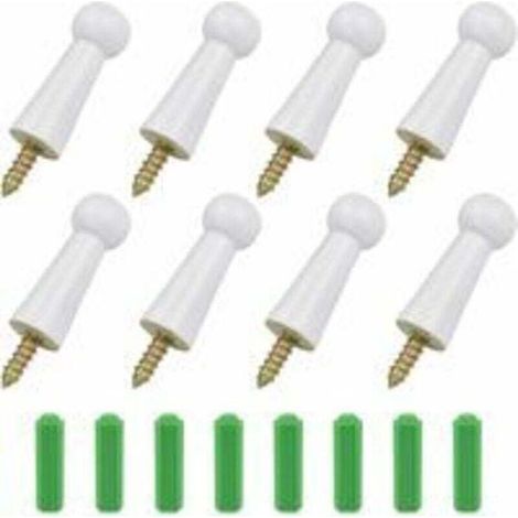 Crochet mural en bois blanc massif avec vis, crochet mural minimaliste moderne pour vêtements, capacité de charge maximale 5 kg, convient pour les vêtements de chambre et de salon (51,8 x 1,8 cm). (1/4)
