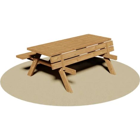 Tavolo Week-end Light 512L Giochipark legno panche ribaltabili cm190x150x80h