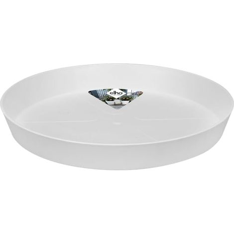 Elho Loft Urban Soucoupe Ronde 41 - Blanc - Ø 41 x H 5 cm - extérieuraccessoires - 100% recyclé