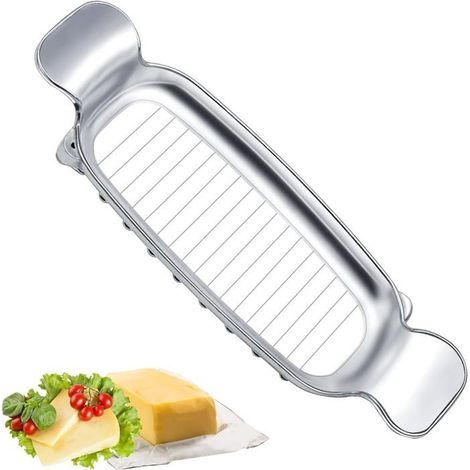 Ecleanfy - Coupe-fromage et tranche-beurre en acier inoxydable - Outil de cuisine multifonctionnel pour fromages et beurres en bloc