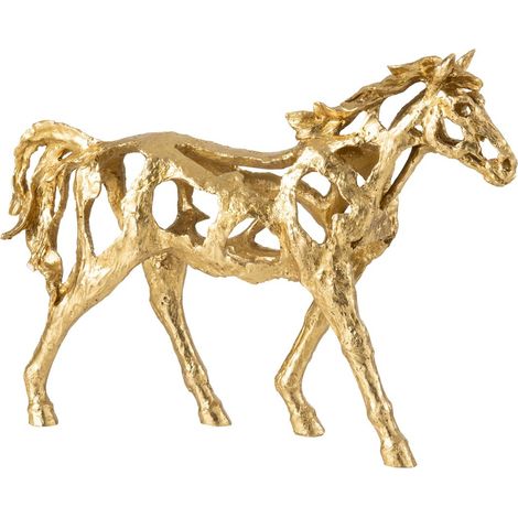 Statuette Cheval Ajouré "Hollywood" 57cm Doré (1/5)