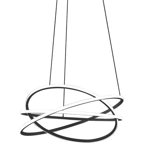 Atia S/M Suspension Aluminium Noir Led 100W 7300Lm 3000K Gradable Phase Cut And Push - Gealuce (1/3)
