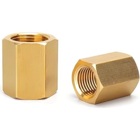 Raccord de tuyau en laiton et cuivre - Raccord de tuyau hexagonal - Filetage femelle - Raccord droit 1/8", 1/4", 3/8", 1/2" BSP