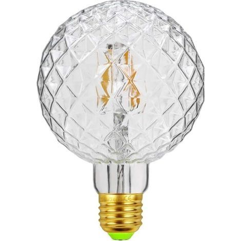 Ampoules LED vintage à filament rétro 4 W 220/240 V E27 Ampoule décorative G95 Cristal