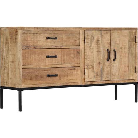 Buffet 140 x 35 x 75 cm en bois de manguier massif (1/5)