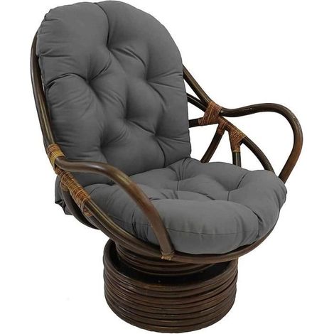 Coussin pour Fauteuil à Bascule - YSTP - Gris Foncé - 120x60cm - Lavable - Utilisation Extérieure (1/4)