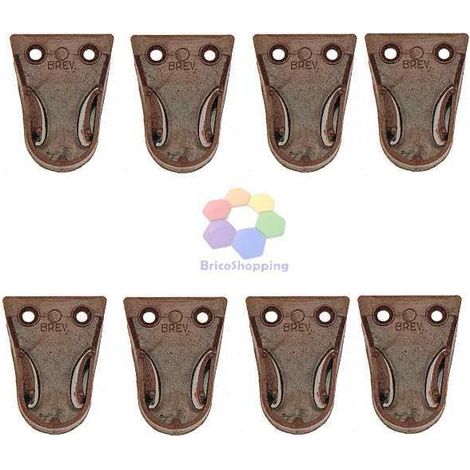 Reggitubo In Plastica Laterale Marrone 8 Pz Per Bastone Armadio Tubo Da 18 Mm