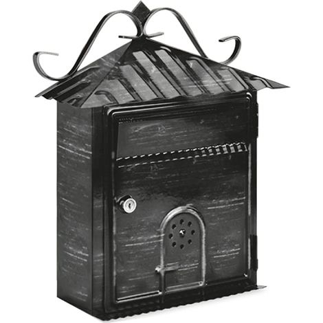TECHNOMAX - CASSETTA POSTALE NINFA - STRUTTURA IN ACCIAIO ANTICORROSIONE 35,5x28,5x11,5CM - IN FERRO BATTUTO