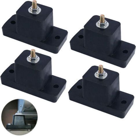 Ensemble de 4 paires de coussins isolants antivibratoires en caoutchouc pour climatiseur support d'amortisseur de climatisation base antichoc (1/5)