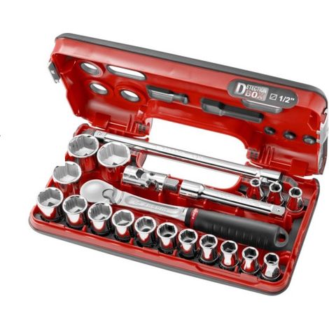 Juego de dados DBOX de 1/2'' de 6 caras métricas OGV-GRIP - FACOM - SL.DBOX1GRPPB