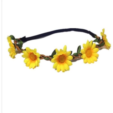 Headband Fleur - Couronne De Fleurs Avec Bande Élastique Réglable - Pour Femme Et Fille - Festival Mariage Photo - 12 Pièces (1/5)