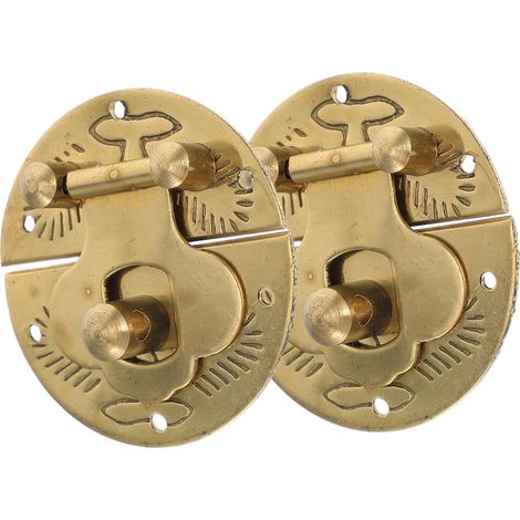 Set von 2 Messingverschlüssen, 3 cm, für Schmuckkästchen – sichere Schließung und Vintage-Zubehör. (1/5)