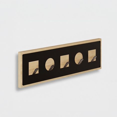 Hängender Garderobenständer Holzdekor Eiche B54,4 cm – ICON (1/4)