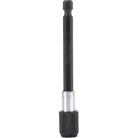 1/4 Zoll Sechskantschaft Schnellwechsel-Schraubendreher-Bohrerhalter (schwarze Rändelung 100 mm) (1/4)