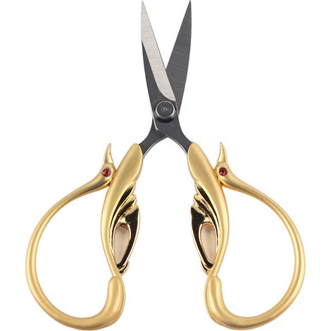 Scissors Retro DIY Swan Shaped Cross Stitch Household Cloth Cutting Sewing AccessoriesGold (1/5)