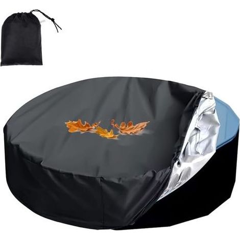 runde poolabdeckung 305 cm uv und staubbestandig mit windfestem seil geeignet fur alle poolarten schwarz cm rund (1/5)