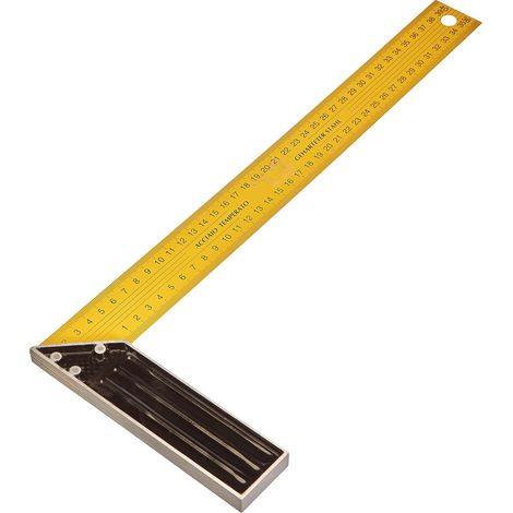 Zimmermannswinkel, gehärtetes Stahlblatt, Aluminiumgussfuß, 400 mm, für Zimmererarbeiten (1/2)
