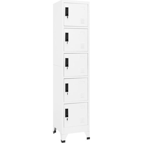 Schließfachschrank Weiß 38x40x180 cm Stahl