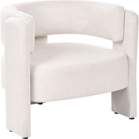 Sessel MAGGEBY Stoff Cremeweiß