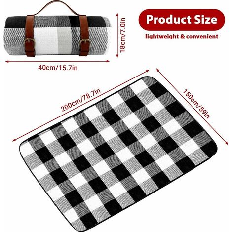 Picknickdecke, Picknickmatte, 150 x 200 cm Picknickdecke, sandfreie Stranddecke, große faltbare, tragbare, wasserdichte Strandmatte