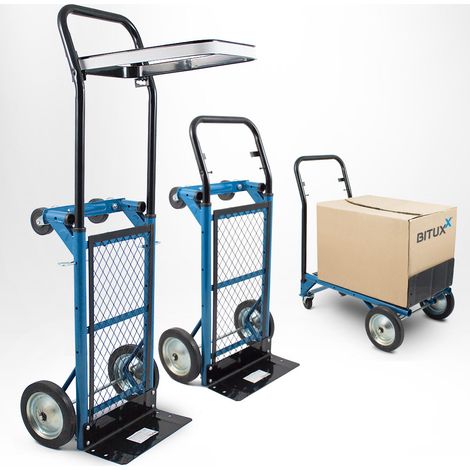 HAGO Sackkarre Transportkarre Treppensteiger Aluminium Stapelkarre 80 Kg Handkarre Treppensteiger Hoehenverstellbar Leichtbau Klappbar S0ib00va