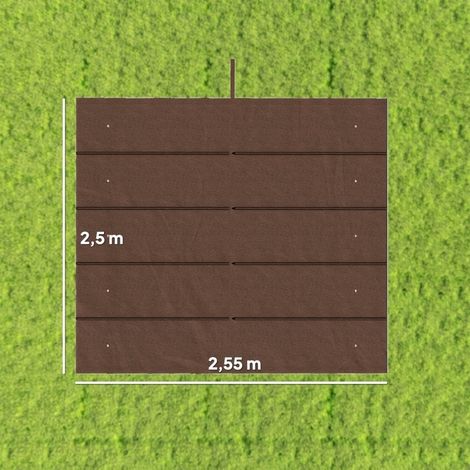 Techo de pérgola retráctil 3 x 3 m, poliéster 180 g/m², café HAVRYA (1/2)