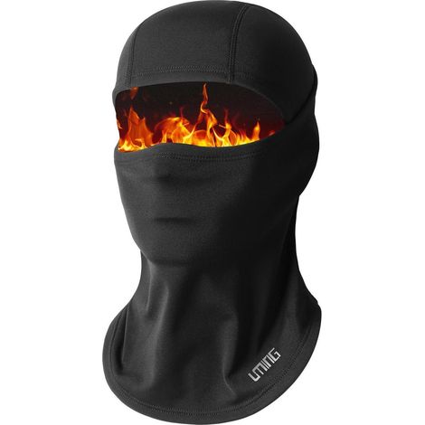 Balaclava Homme Hiver Coupe-Vent Chaud pour Sports Extérieurs Moto Ski Noir (1/5)