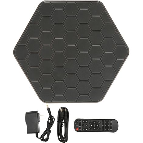 Boîtier TV Android 11.0, 2 Go RAM, 16 Go ROM, processeur 4 cœurs 64 bits, compatible 4K HD, LAN, WiFi double bande 2,4/5 GHz, prise américaine 100-240V. (1/5)