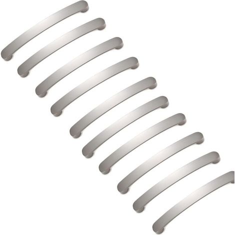 10 tiradores para armarios de cocina, tiradores para puertas de armarios, tiradores para cajones, tiradores cepillados para muebles de dormitorio y baño (distancia entre centros: 128 mm) -Crezuo