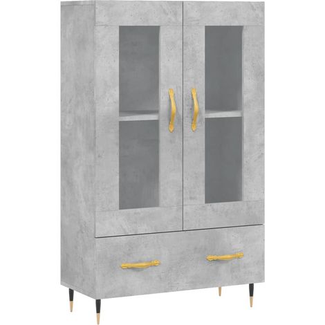 Credenza buffet cassettiera mobile contenitore organizer cucina soggiorno soggiorno alto 69,5 x 31 x 115 cm derivati del legno grigio 020034481