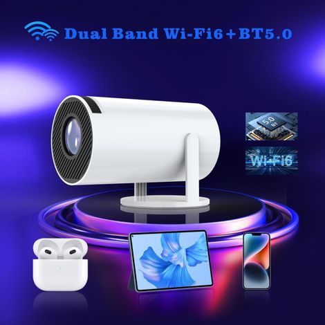 Filiyano – Projecteur intelligent HD LED WiFi Bluetooth HDMI. USB Android Bureau Home Cinéma - WELLNGS (1/5)