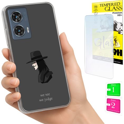 Funda para Motorola Edge 50 Fusion Photo Case Back Case + cristal 9H (1/5)