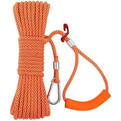 10m Thick Clothesline for Garden, Outdoor, Easy to Tighten, Orange (1/5)