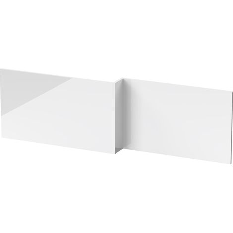 1700mm Waterproof Square Shower Bath Front Panel - Gloss White