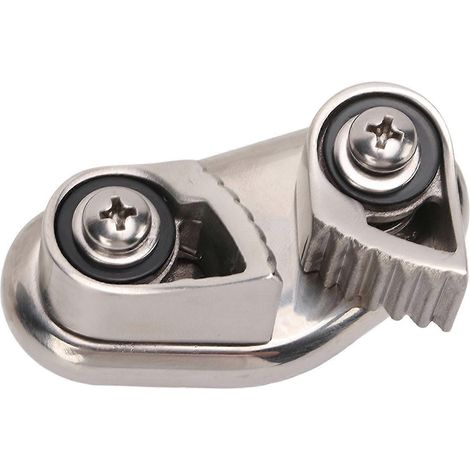 Taquet coinceur pour bateau avec anneau de guidage en fil d'acier inoxydable 316 poli miroir pour corde de 10 mm (1/5)