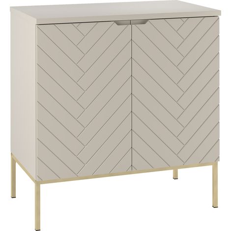 Meuble sous-vasque 80cm plan de toilette 2 portes sur pieds Daria Cachemire
