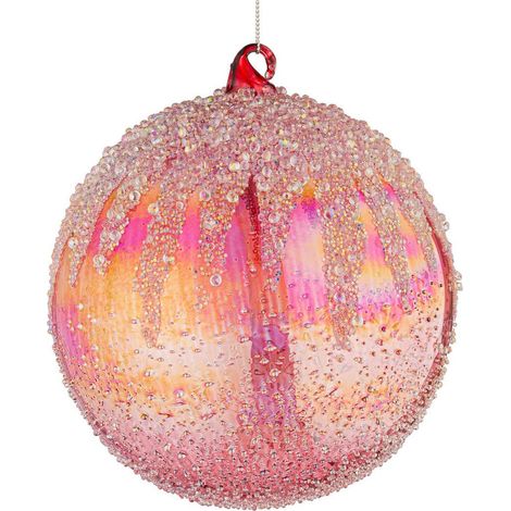 Bizzotto Sfera di Natale Wink D 150 Mm Vetro Rosso