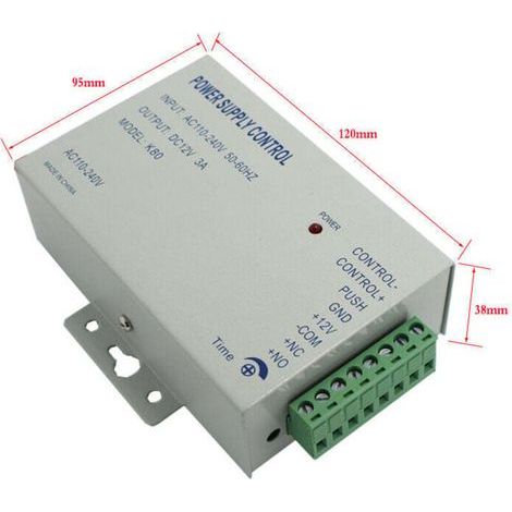 AC 110-240V à DC12v 3A 36w Alimentation Power Supply Control pour Système de Contrôle d'accès à la Porte Alimentation (1/4)