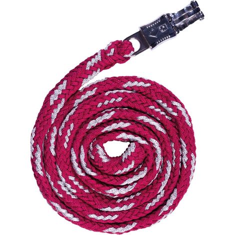 180 cm, fucsia e argento: Longhina 180 cm in nylon morbido con moschettone antipanico modello Sweet Valentine