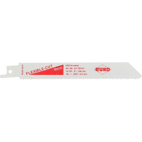 Lame de scie sabre bimétal L x l x H 150 mm x 0,9 mm x 18 mm