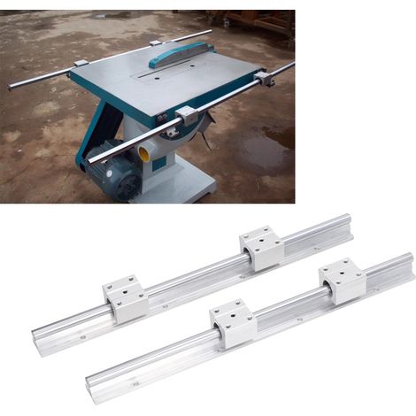 Ensemble de 6 rails ronds SBR12-400, rails de guidage SBR12, combinaison de glissières SBR12UU (1/5)